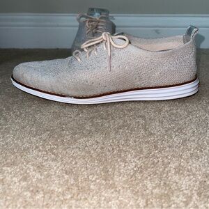 Cole Haan OriginalGrand Knit Oxford Shoes Women Size 10B Blush Pink Lace Up